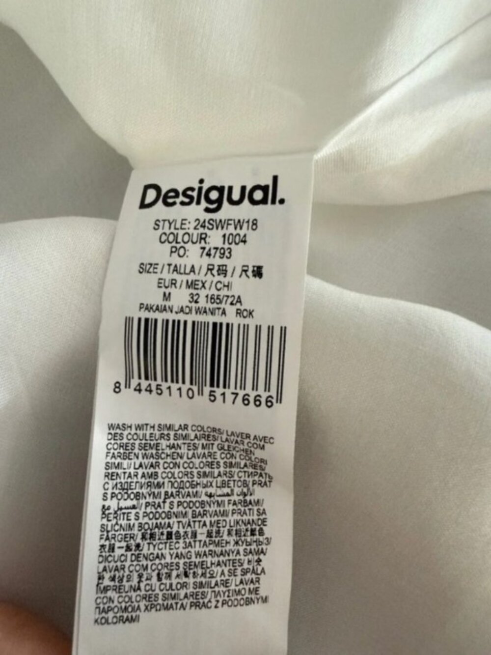 Desigual | Satin Slip Midi Skirt w Orchid Print - Picture 5 of 7